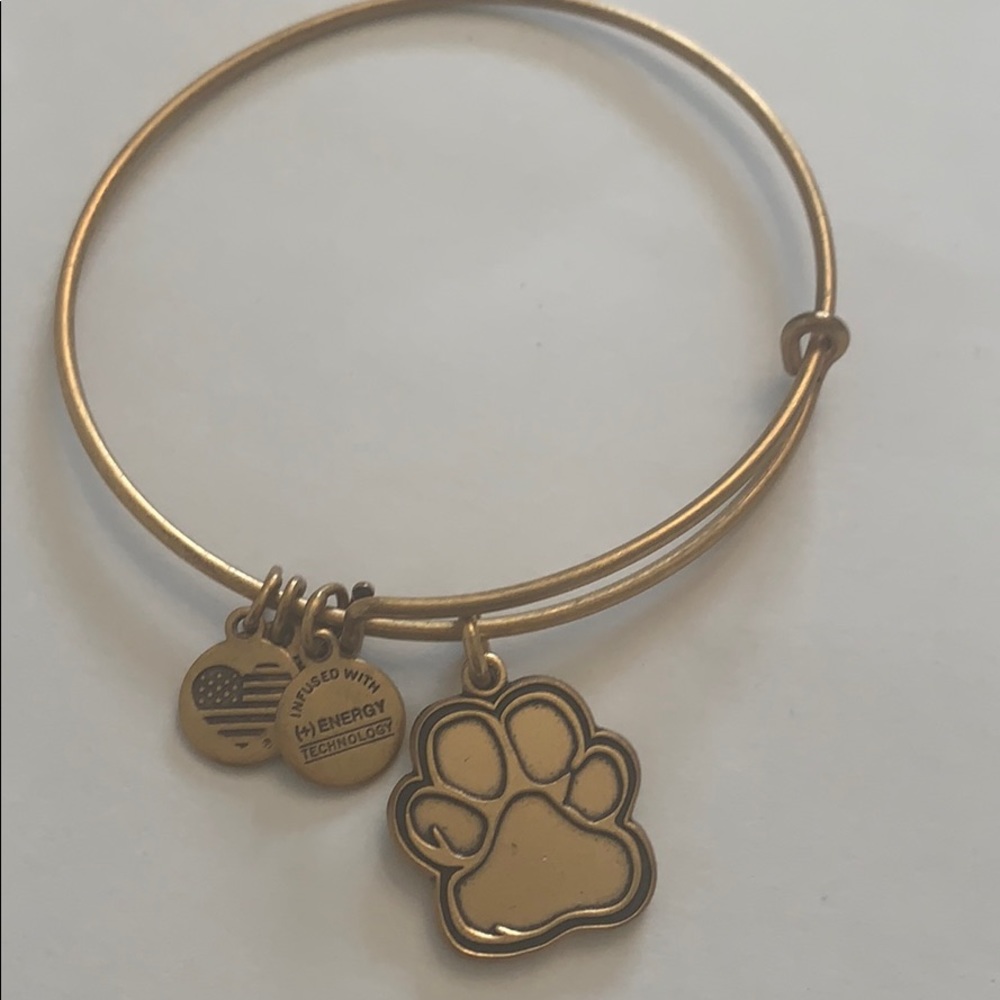 Alex & Ani Gold Paw Print Bangle